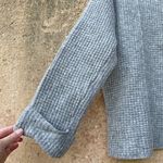 Free People  Grey Wool Sidewinder Sweater S Cowl Neck Photo 4