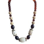 Women's Vintage Bakelite Necklace Beads 30 Inch Jewelry Bohemian Accessories Brown Photo 3