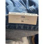 ZARA NEW Women's Blue Medium Wash High Rise Wide Leg Denim Jeans Pants Size S Photo 3