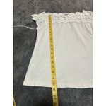 Liz Claiborne White Geometric Lace Short Sleeve Blouse S/M Photo 1