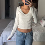 Bershka  Top Long Sleeve White Photo 0