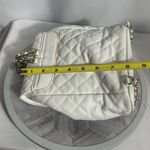 Forever 21  White Quilted Mini Backpack Gold Chain Straps One Size Photo 6