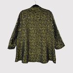 Saint Gil Womens Jacket Green Abstract Jacquard One Button 3/4 Sleeve Classic XL Photo 1
