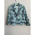 Talbots Blazer Women's 8 Petite Seersucker Madras Plaid Patchwork Lined Preppy Photo 3
