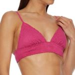 Vix Paula Hermanny Scales Helen Laser Cut Triangle Bikini Top Swim Pink Large Pink Photo 0