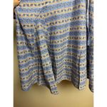 Madison Mathews Blue and Tan Kaftan Mini Dress Sz. M Size M Photo 2