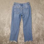 We The Free  People Mid Rise Button Fly Jeans Distressed Light Wash‎ Size 24 Photo 4