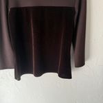Max Studio  Y2k Mocha Chocolate Brown Velvet Panel Long Sleeve‎ Whimsigoth Witchy Photo 2