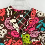 Vera Bradley Brown Floral Cotton Long Sleeve Pocket Button-Up Shirt Size Small Photo 2