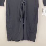 1. State Black Quarter Sleeve Front Lace Up Corset Dress NEW Photo 3