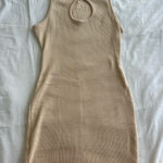 DNA  Mini Dress Tan Sleeveless Keyhole Front Photo 0