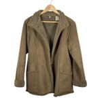 VINTAGE L.L. Bean Women’s Suede Sherpa Lined Long Coat Brown Size M Size M Photo 5