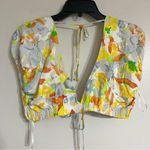 Hello Molly Women’s Clouded Crop Top Floral Print Size Medium Photo 3