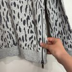 Rails  Women’s Marlo Gray Abstract Cheetah Sweatshirt Side Zip Detail size S Photo 6