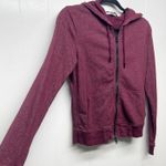 Armani Exchange  Burgundy Full Zip Hooded Women's Sweatshirt Size Small Photo 4