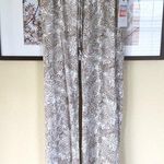 Cali 1850 SMALL NEW  Women's Beige Palm Leaf Linen Blend Pant Photo 6