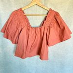 Karlie  Women's Orange Cropped Puff Sleeve Blouse Size S Photo 0