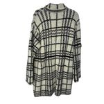 l*space L* Stirling Sweater Coat in Plaid Ivory Black Women’s XL Cozy Quiet Luxury Photo 4