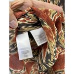 Jones Wear  Women's Tunic Blouse 3/4 Sleeve V Neck Batik Brown Size 14 Photo 3