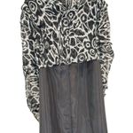 EVAN PICONE Sz 14 Womens Black White Floral Long Maxi A Photo 4