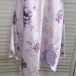 INNER MOST (Sears) Vintage 90's Satin Slip with Lace Purple Floral Photo 2