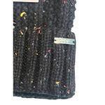 Jessica Simpson Beanie Hat Womens OS Black Knit Speckled Faux Fur Pom Pom NEW Photo 2
