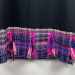 Milly Women’s Black Dress size 2, colored fringe on the bottom pink/blue/ white/ Photo 2