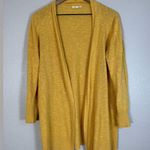 Eileen Fisher  Marigold Yellow Linen Blend Open Front Cardigan Sweater sz Medium Photo 0