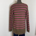 Cotton On Women’s Brown Striped Crewneck Long Sleeve Sweater Size Medium Photo 2