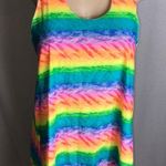 Zuliana One Size Sleeveless Spandex Multi Color Cover Up Dress. Made In USA New Yellow Photo 1