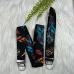 Feather lanyard and key ring holder (set) Black Photo 2