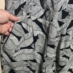Loft Black White Tropical Leaf Romper | 6 Photo 3