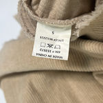 Bohme Tan Corduroy Button Up Mini Dress Size Small Long Sleeve Casual Photo 6