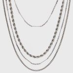 Universal Threads Universal Thread Mixed Chain Layered Multi-Strand Necklace- Silver Photo 2