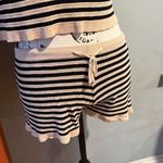 SheIn Black and Beige Striped Knit Pajama Set (L) Photo 2