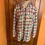 Davi & Dani  Fuzzy Plaid Shacket Photo 6