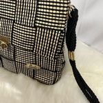 Loredana Vintage Bag Purse Italian Made Woven Gold Accents Straw & Black Photo 4