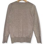 Active USA  Women’s Size M Heathered Tan Rayon Knit V-Neck Long Sleeve Sweater Photo 3