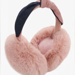 NEW Pink Winter Earmuffs Faux Fur Headband Bow Warmer Foldable Outdoor Photo 0