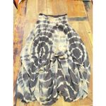 Solitaire  Women's Black Tie Dyed Boho Bubble Pick up Maxi Skirt Size Small Photo 1