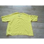 Bryn Walker  Yellow Waffle Like 100% Cotton Top Minimalist Boxy Size M‎ oversized Photo 4