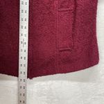 CAbi Smart Jacket Womens 12 Red Merlot Boucle Full Zip tweed wool blend stripe Photo 2
