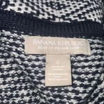Banana Republic Navy Blue & White Merino Wool Chevron Print Cardigan Sweater S Photo 12