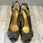 Stuart Weitzman  Tweed SlingbackHeels Neutral Peep ToeQuiet Luxury Y2K 7.5N Photo 10