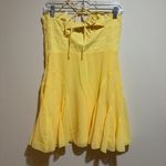 Oh Polly  Sabela Halter Neck Cut Out Flare Mini Dress Yellow Photo 9