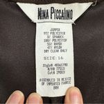 Nina Piccalino Brown Felt Overall Dress Womens 16 Jumper Loepard Dragon Lined Photo 8