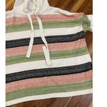 Andthewhy  multicolor striped hooded drawstring sweater M/L Photo 7