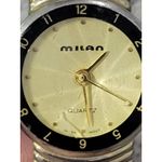 Womens Milan MLN129 PC21 Quartz Watch Gold Tone Black‎ Accent Photo 9