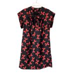 Love moschino  Black Red Bow Print Bow Neck Tie Dress size 12 Photo 1