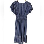 Max Studio 💙✨  Blue Flutter Sleeve Floral Tiered Maxi Dress 🌸 Size S – EUC Photo 7